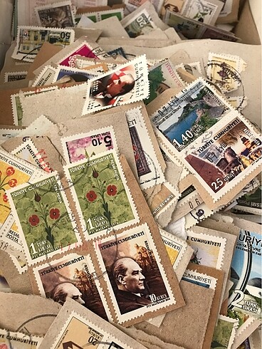 Pul koleksiyonu, çeşitli pullar - Görsel 2