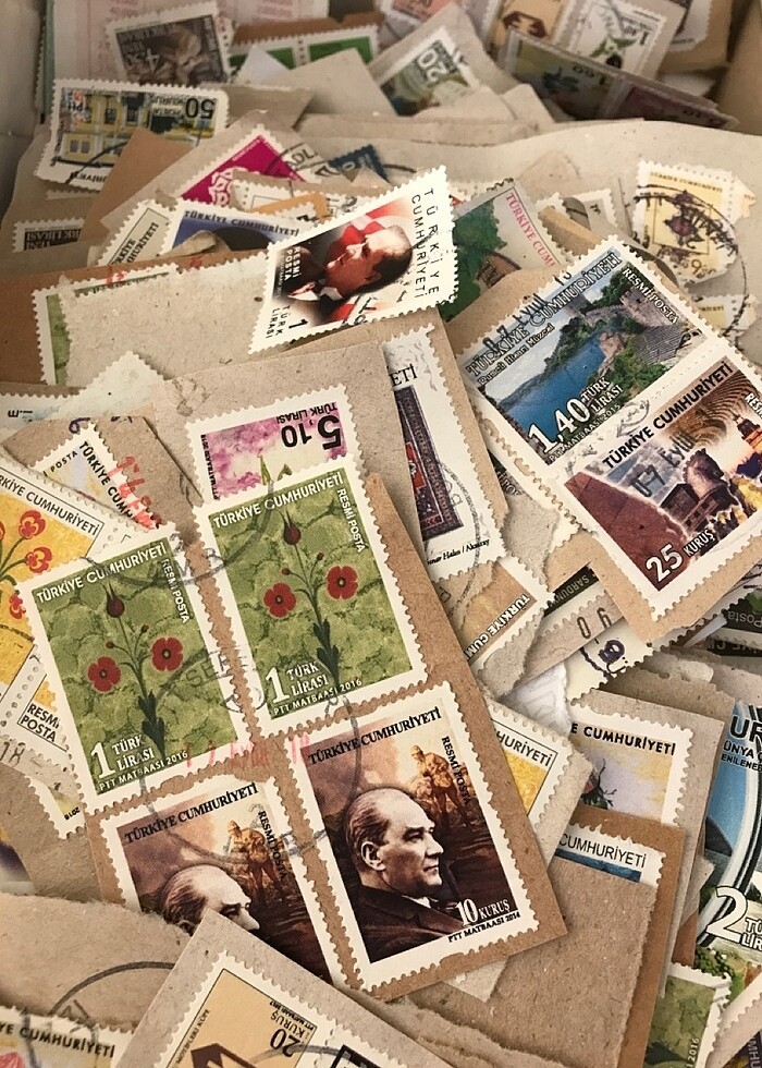 Pul koleksiyonu, çeşitli pullar - Görsel 2