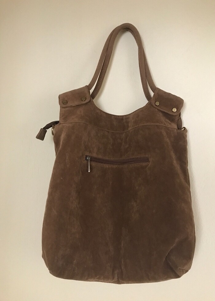 Koton bohem püsküllü süet çanta - Görsel 3