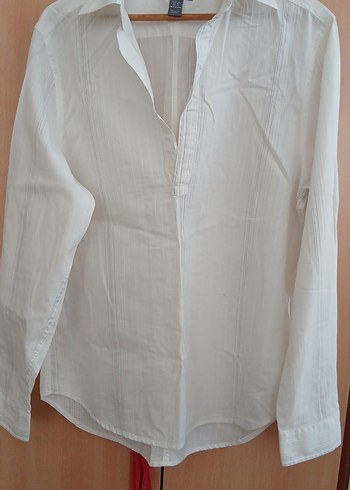 H&M Beyaz Uzun Kollu Gomlek