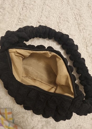 Fırfırlı Siyah Triko Kadın Çanta - Görsel 2