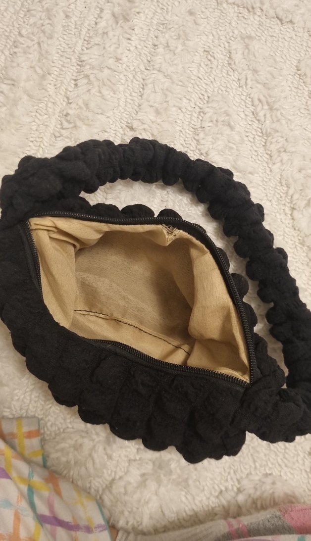 Fırfırlı Siyah Triko Kadın Çanta - Görsel 2