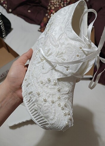 40 Beden beyaz Renk Gelin ayakkabısı