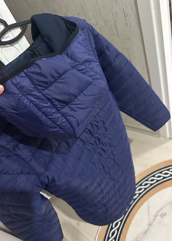 Kadın lacivert mont - Görsel 6