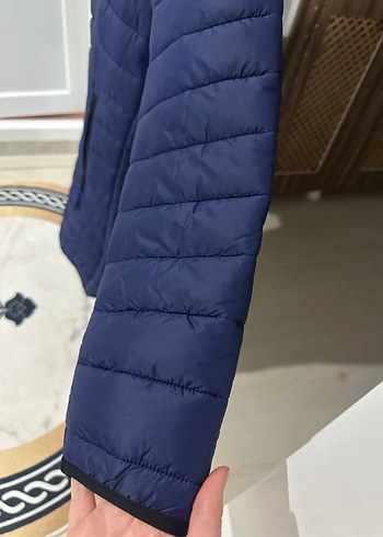 Kadın lacivert mont - Görsel 4