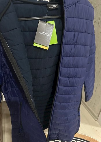 Kadın lacivert mont - Görsel 3