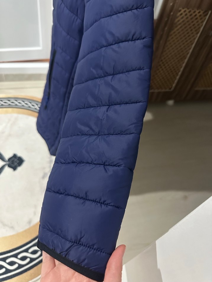 Kadın lacivert mont - Görsel 4