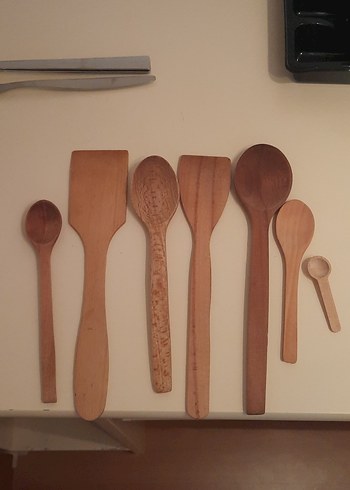 Yağlı Kayın Ahşap Mutfak Kaşıkları Seti