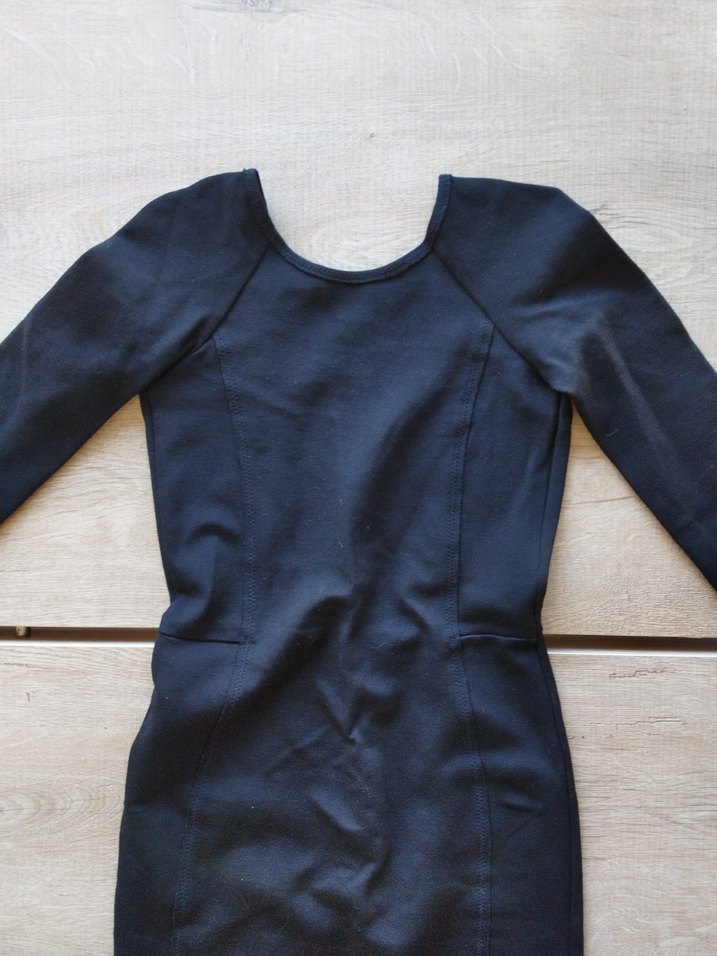 Siyah Kadın Midi Elbise - Görsel 2