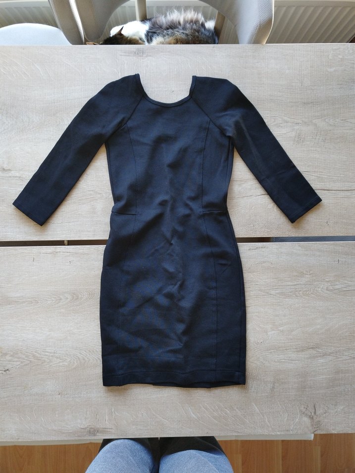 Siyah Kadın Midi Elbise - Görsel 3