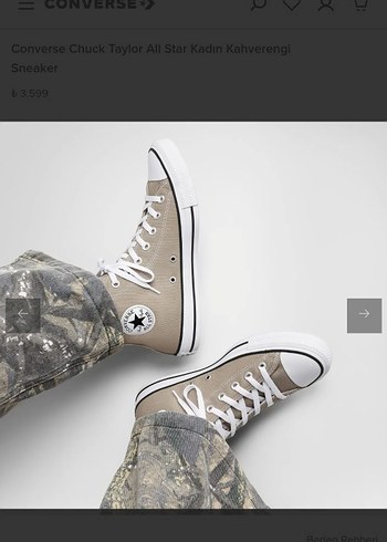 Converse Chuck Taylor All Star Bej  Spor Ayakkabı - Görsel 2