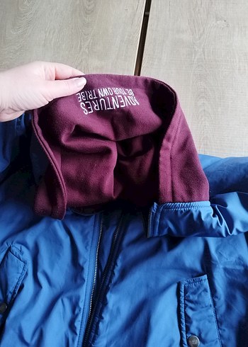 Zara Erkek Çocuk Mavi Kapüşonlu Fermuarlı Mont - Görsel 2