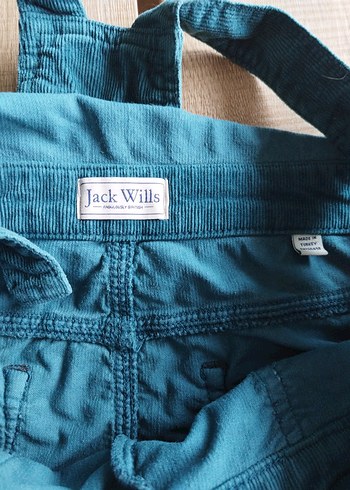 Düğmeli Mavi Kadın Kadife Tulum Salopet - Görsel 7