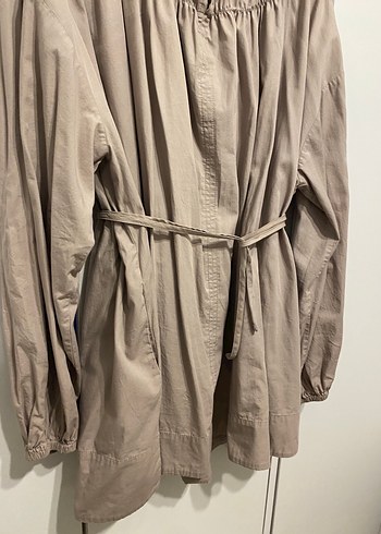 Bej Kemerli gömlek tunik - Görsel 4