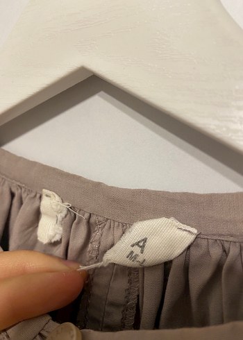 Bej Kemerli gömlek tunik - Görsel 3