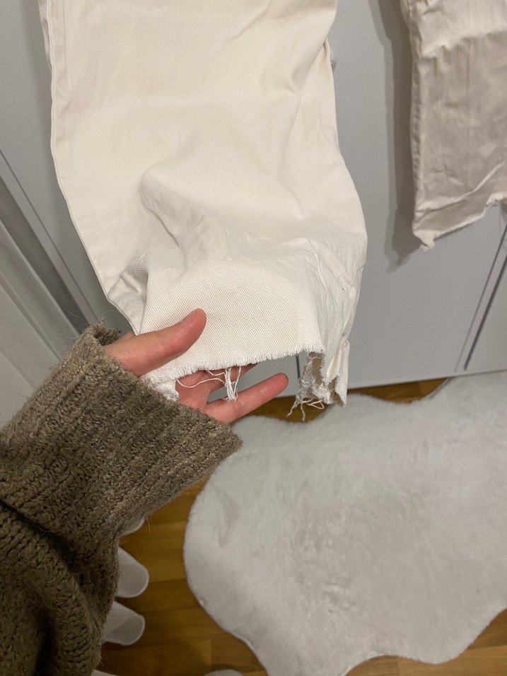 Bej Kadın Bol Kesim Keten Pantolon - Görsel 5