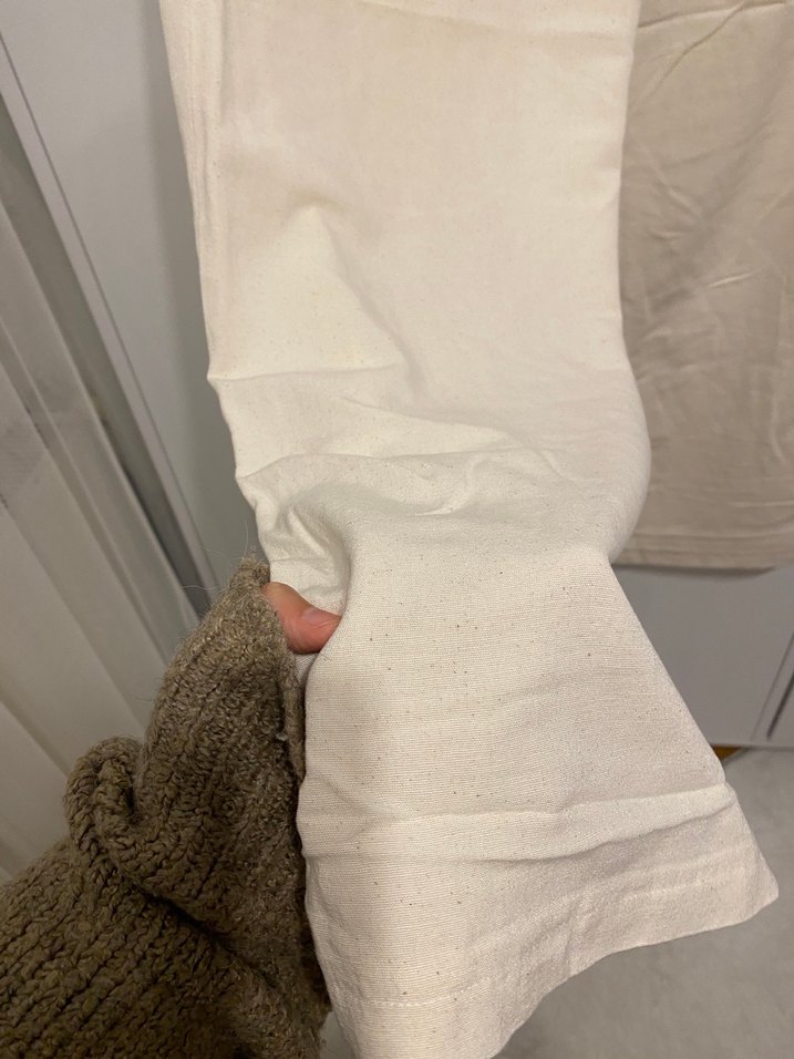 Bej Keten Midi Kadın Pantolon - Görsel 4