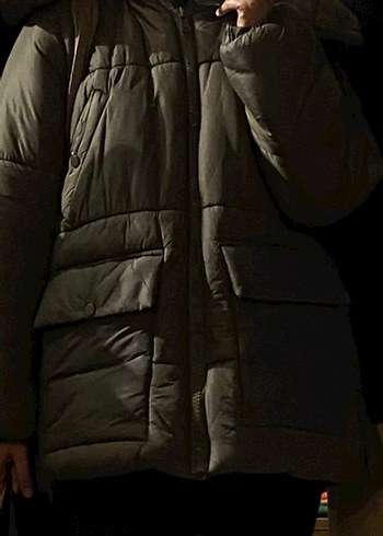 Haki kadın şişme mont - Görsel 2