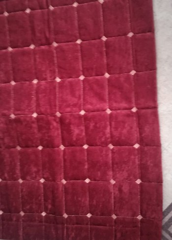 Bordo Parlak Düz Kadife yatak örtüsü - Görsel 2