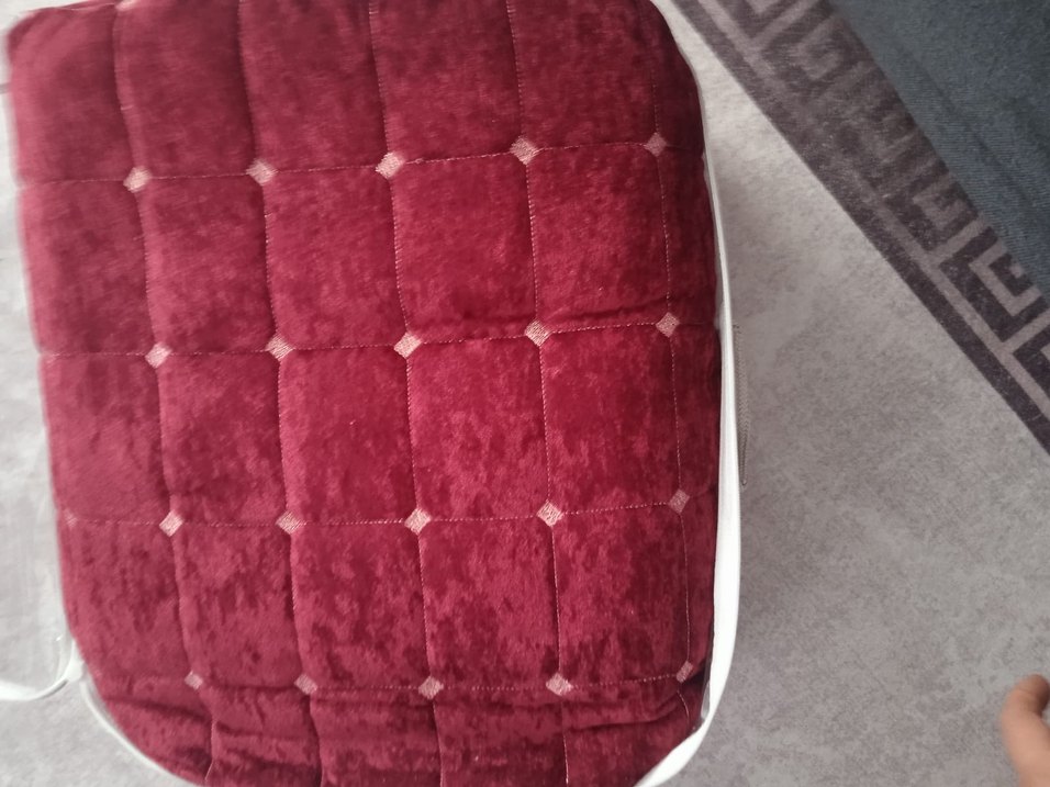 Bordo Parlak Düz Kadife yatak örtüsü - Görsel 3