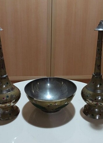 Tasarımcı Pirinç güldanlıkar ve tas