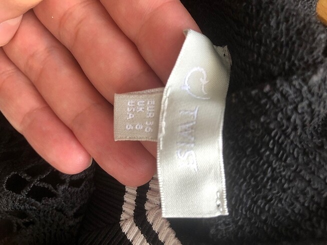 36 Beden Twist spor şık dantel tunik