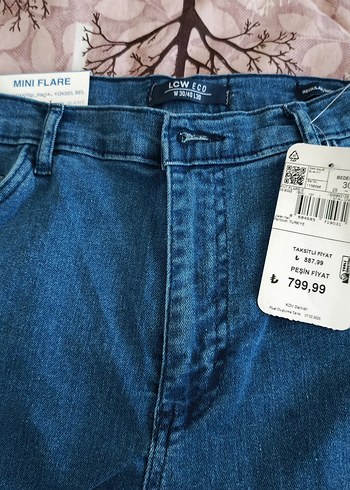 Kadın Kısa Mini Flare Kot Pantolon