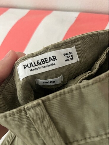 38 Beden pull&bear kargo pantolon