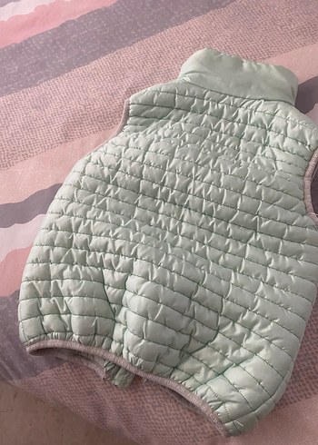 Kız Çocuk Gri Fermuarlı Yelek - Görsel 3