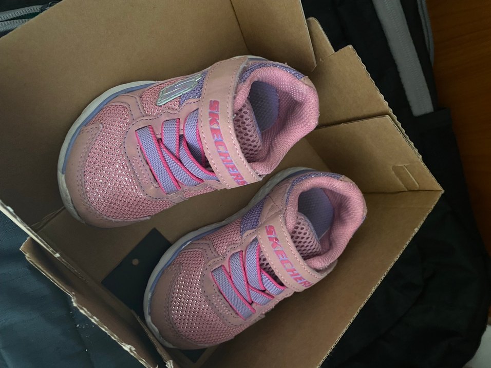 Kız Çocuk Pembe Spor Ayakkabı Velcro - Görsel 2