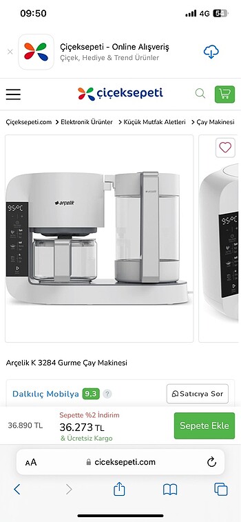 Arçelik çay makinesi