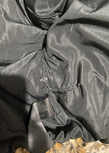 Leopar Desenli Suni Kürk Midi Ceket - Görsel 7