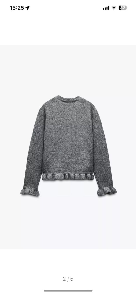 Gri Düğmeli Kadın Triko Hırka Zara sezonda aldım - Görsel 2