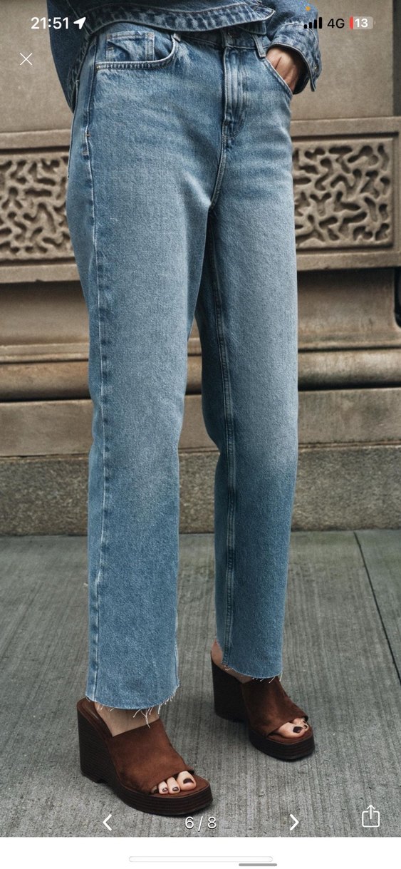 Beyaz Regular Fit Midi Kot Pantolon - Görsel 4