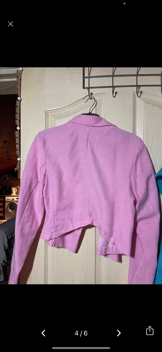 Pembe Düğmeli Kadın Blazer Ceket - Görsel 3