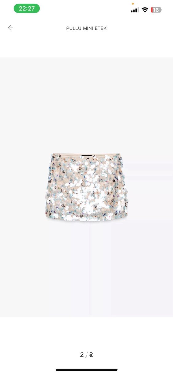 Çok Renkli zara etek payetli - Görsel 2