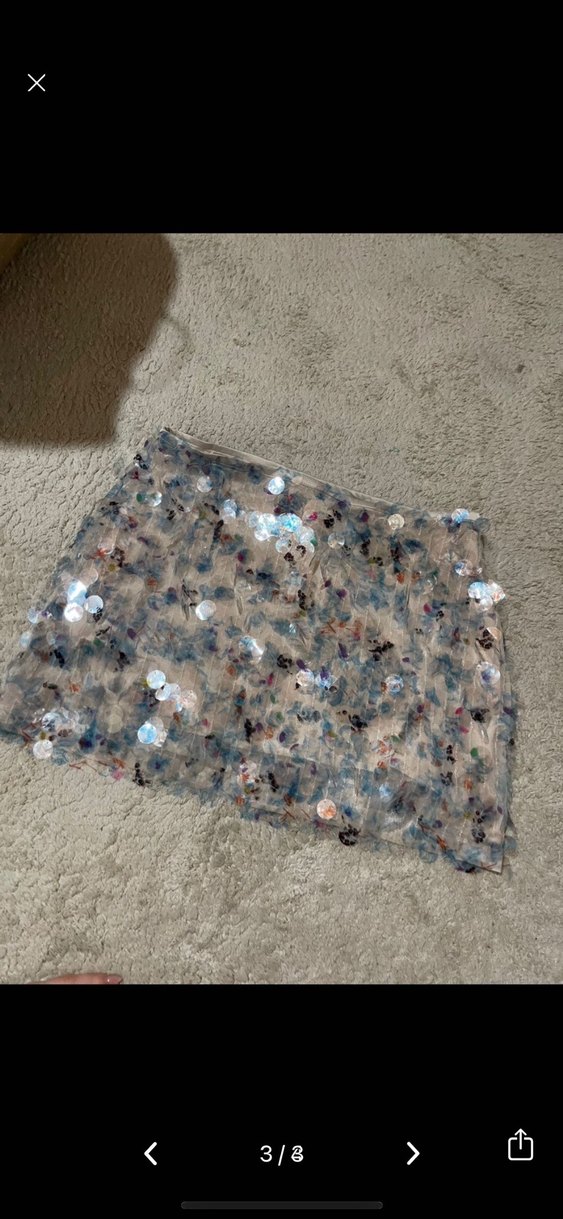 Çok Renkli zara etek payetli - Görsel 3