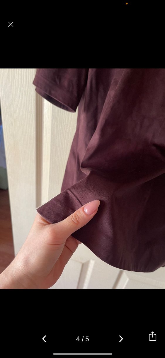 Bordo Süet Kadın Tişört zara etiketli hiç giymedim - Görsel 4