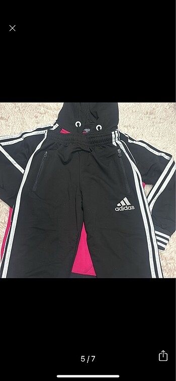 11-12 Yaş Beden pembe Renk Adidas eşofman takımı