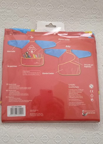 Renkli Baskılı Boyama Önlüğü - Görsel 3