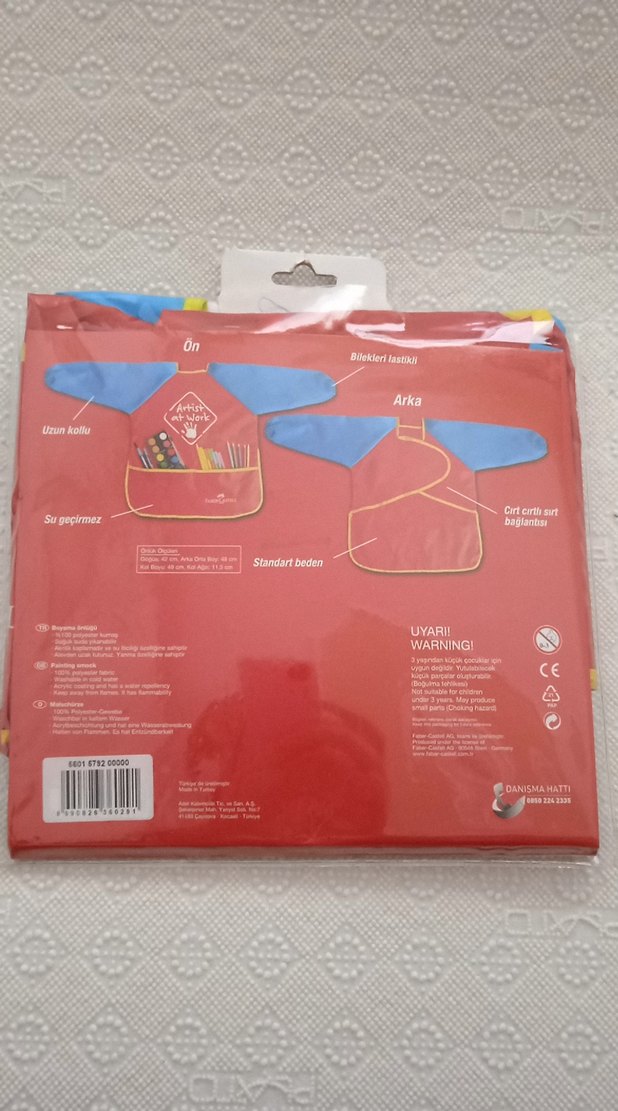 Renkli Baskılı Boyama Önlüğü - Görsel 3