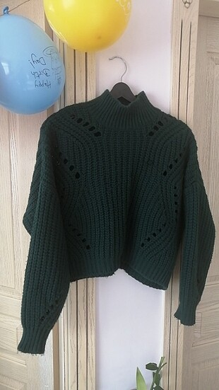 Yeşil crop kazak