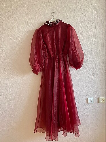 44 Beden bordo Renk Abiye elbise