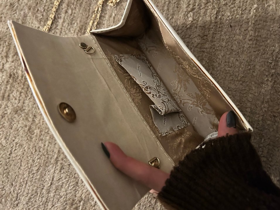 Zincir Detaylı Vintage Altın Detaylı Kadın Çanta - Görsel 2