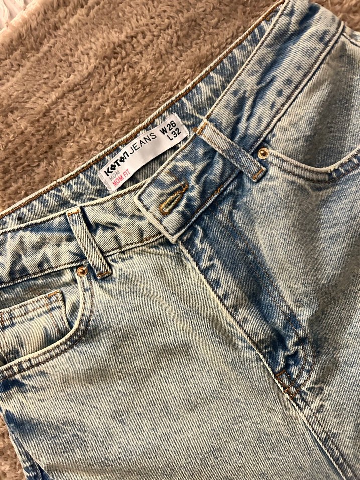 Gri Rahat Kesim Denim koton jean - Görsel 2