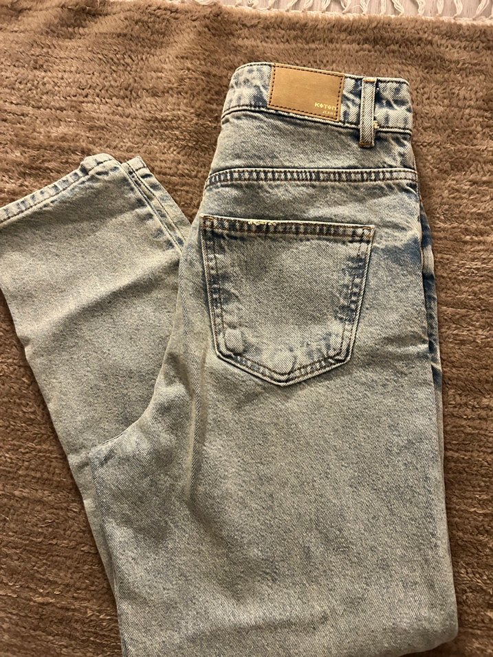 Gri Rahat Kesim Denim koton jean - Görsel 3