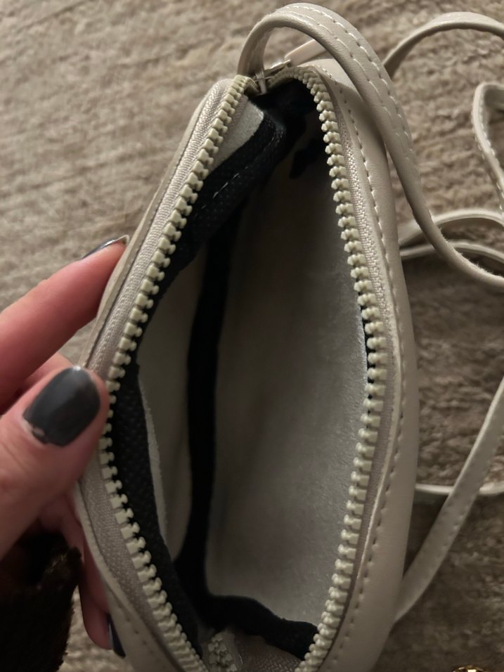 Bej Deri Kadın Çapraz Çanta  - Görsel 3