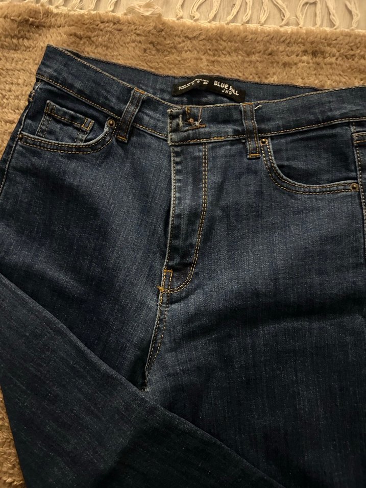 Lacivert Bol Kesim Kadın Kot Pantolon - Görsel 2