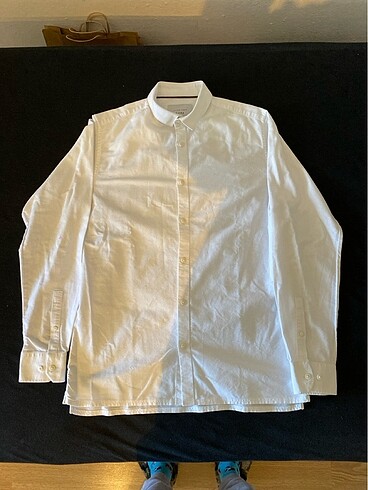 s Beden beyaz Renk Jack & Jones Erkek Beyaz Gömlek Slim Fit Oxford Kalın Pamuk