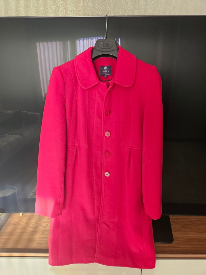 M&S Kırmızı Kadın Kaban - Görsel 2